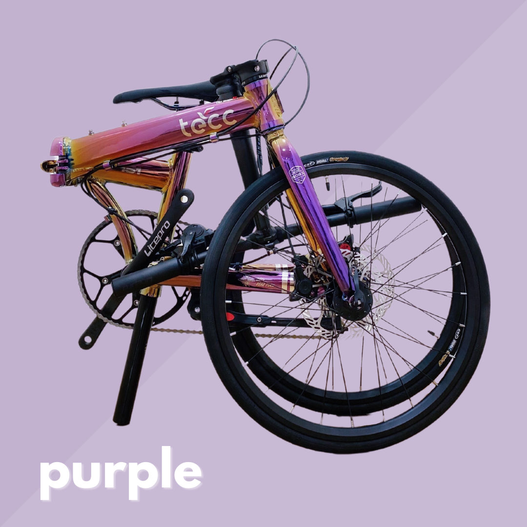 Purple folding bike hotsell