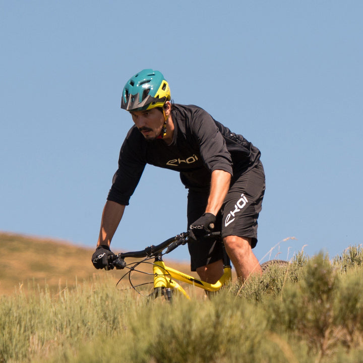 Matte Black EKOI MTB Trail Forest Helmet – KSH Bicycles Malaysia